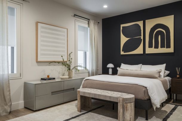 Second bedroom with modern upgrades.